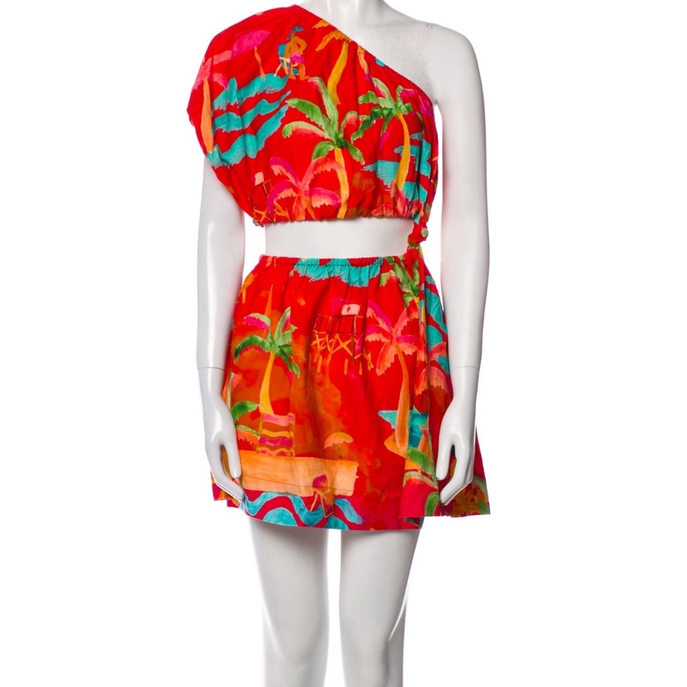Farm Rio NWT Tropical One-Shoulder Dress